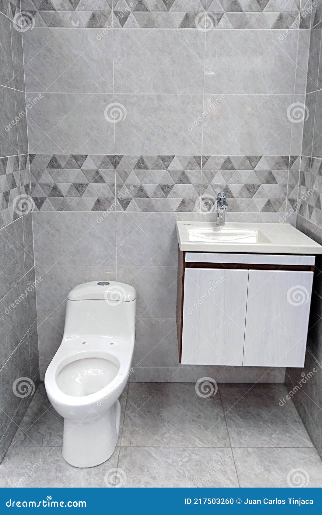 Modern bathroom with WC stock photo. Image of architect - 217503260