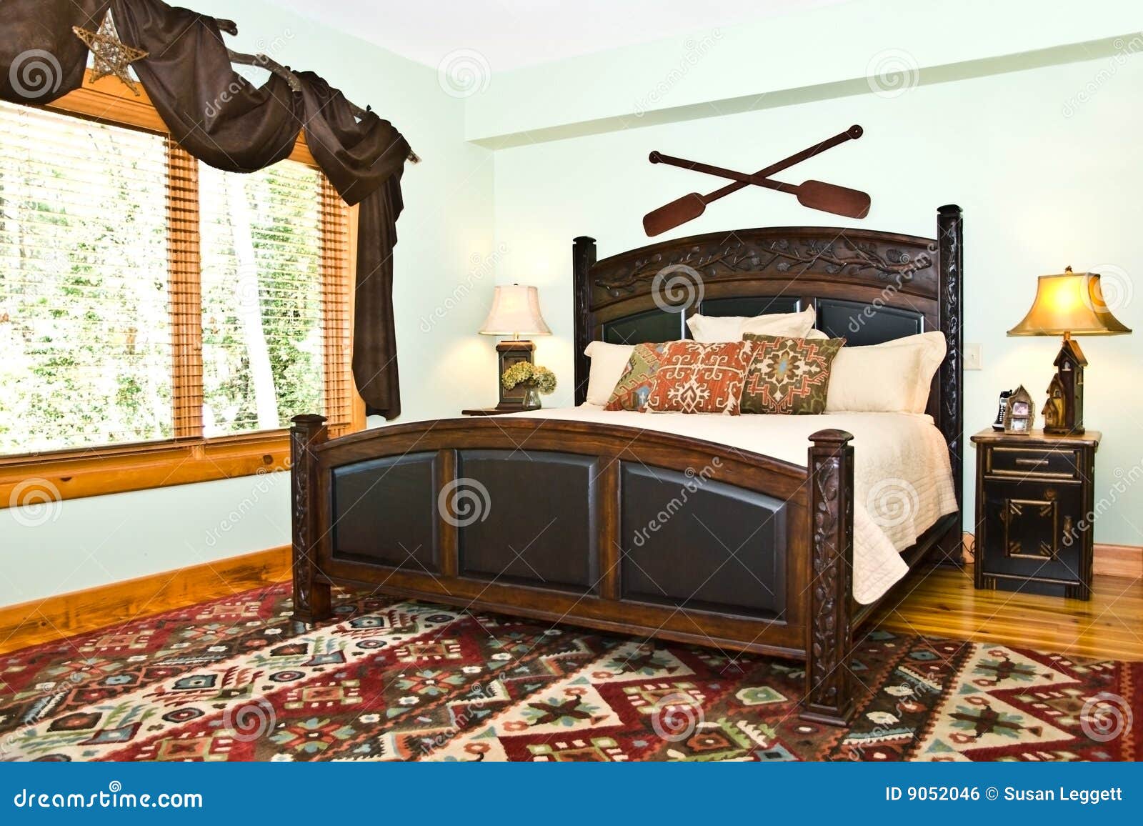 Modern Bedroom/Rustic Decor Stock Photo - Image: 9052046
