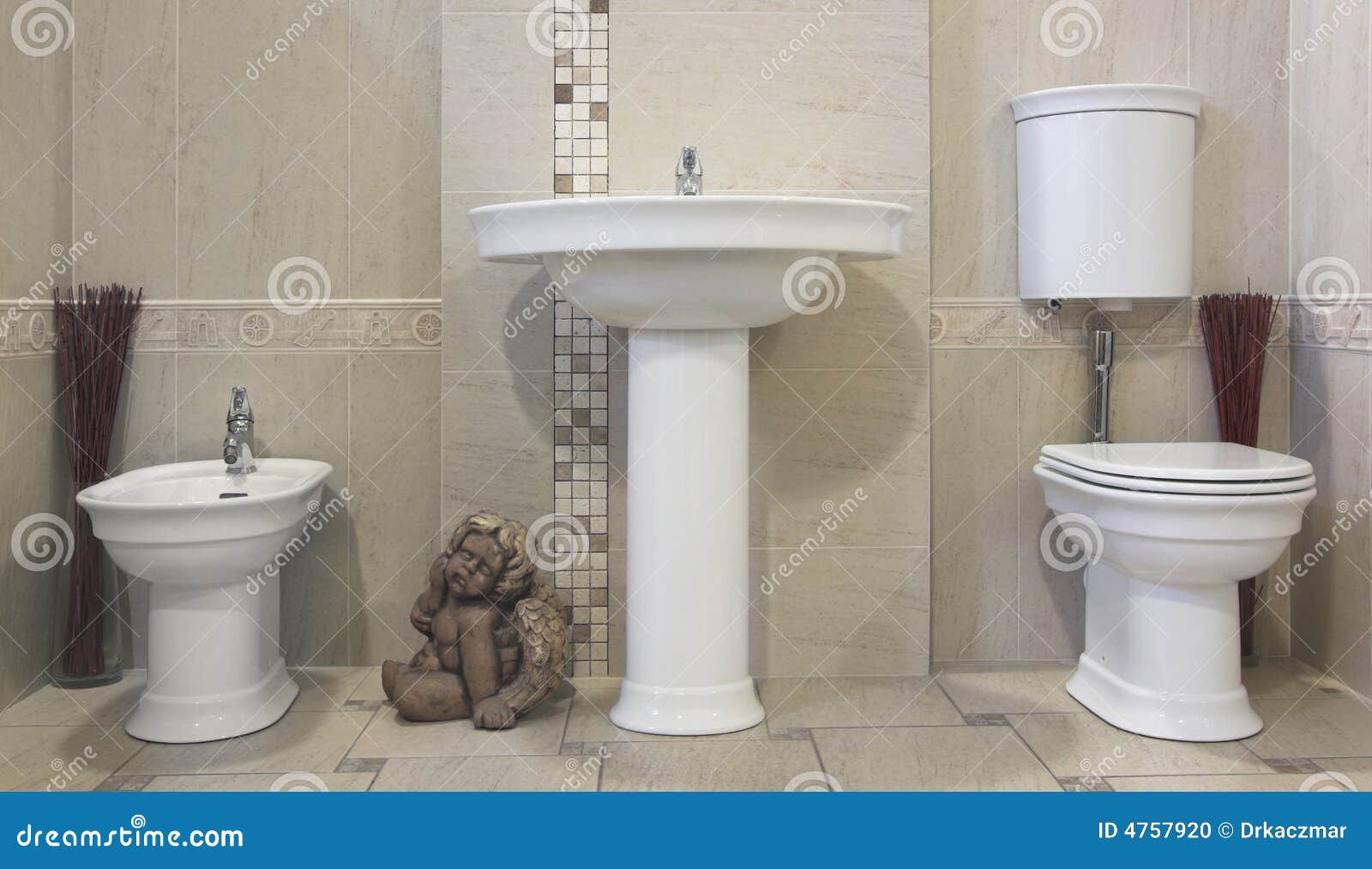 Modern beige bathroom stock photo. Image of building, design - 4757920