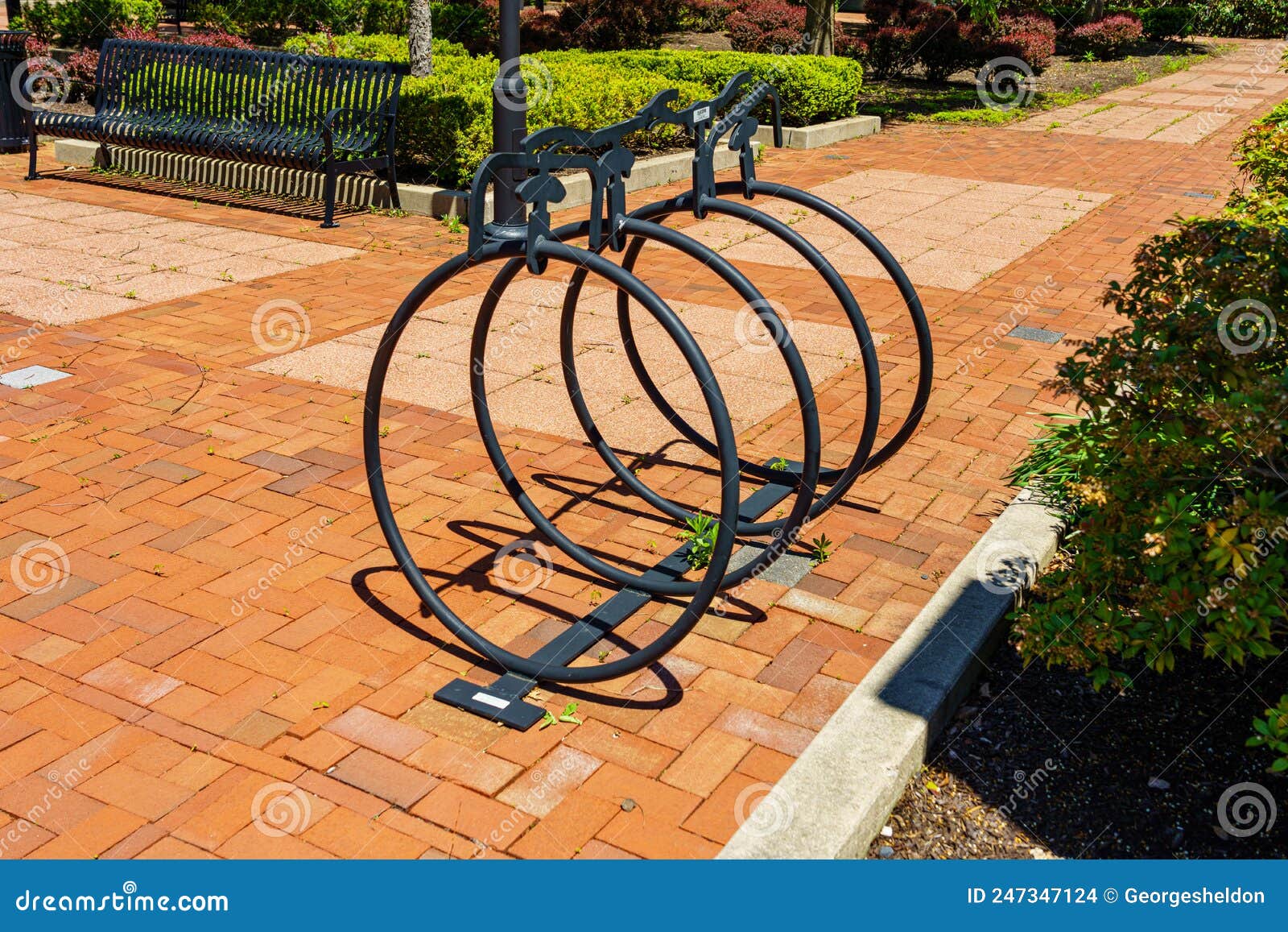 Bike Rack at Main Street at Exton Stock Photo Image of friendly, merchandise 247347124