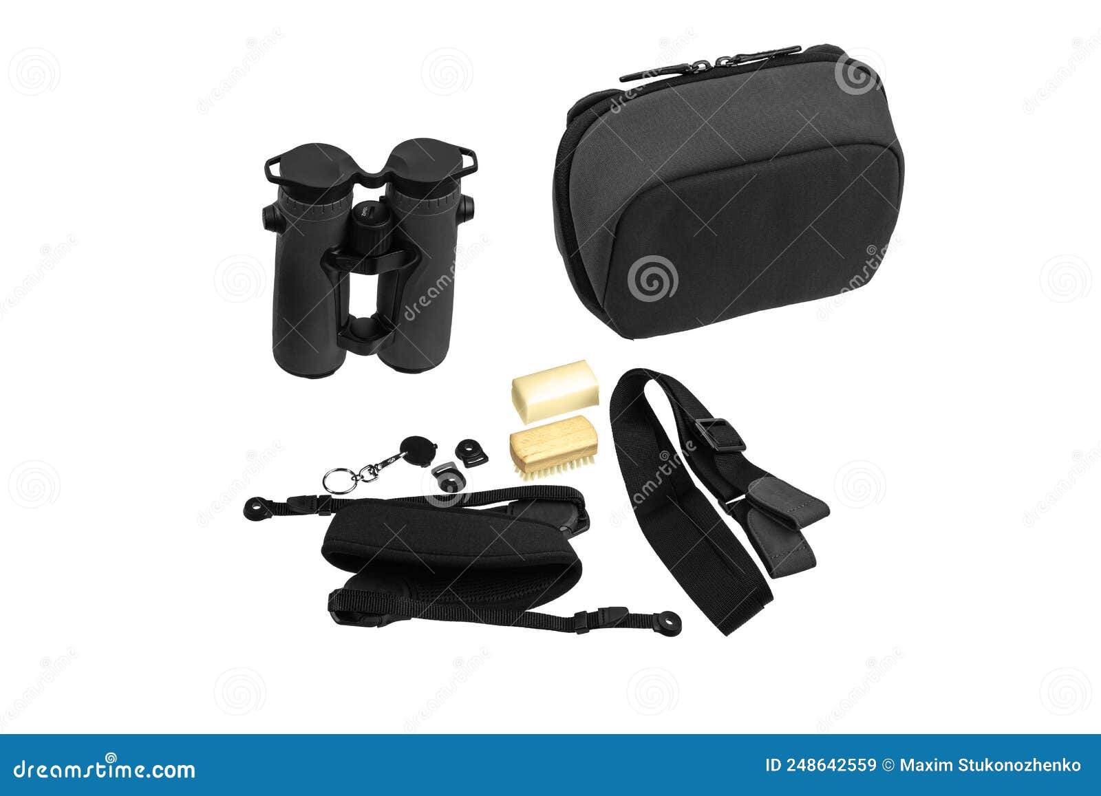 Modern Binoculars. an Optical Instrument for Observation at Long Distances Stock Image Image