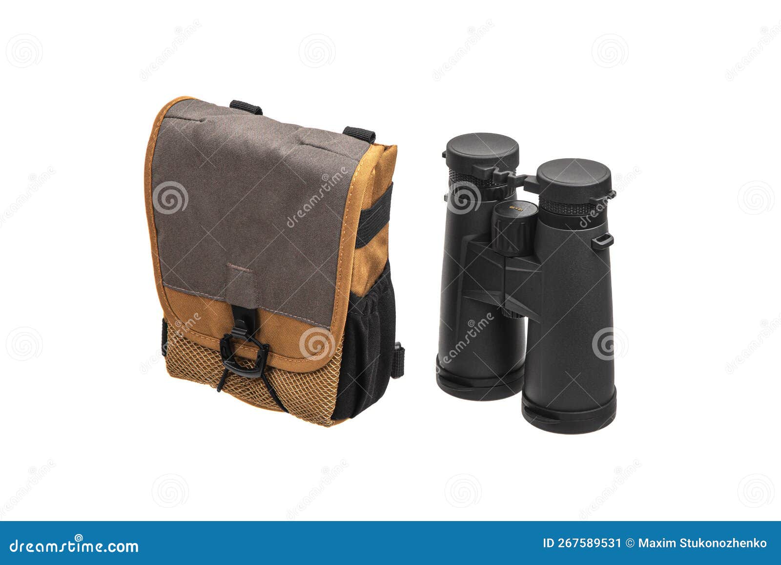 Modern Binoculars. an Optical Instrument for Observation at Long Distances Stock Image Image