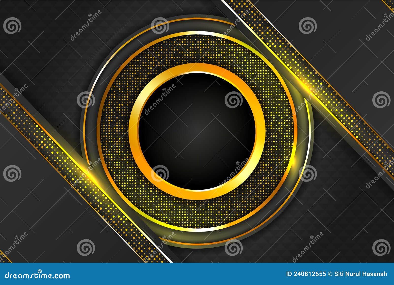 Modern Black and Gold Luxury Background with Element Stock Vector