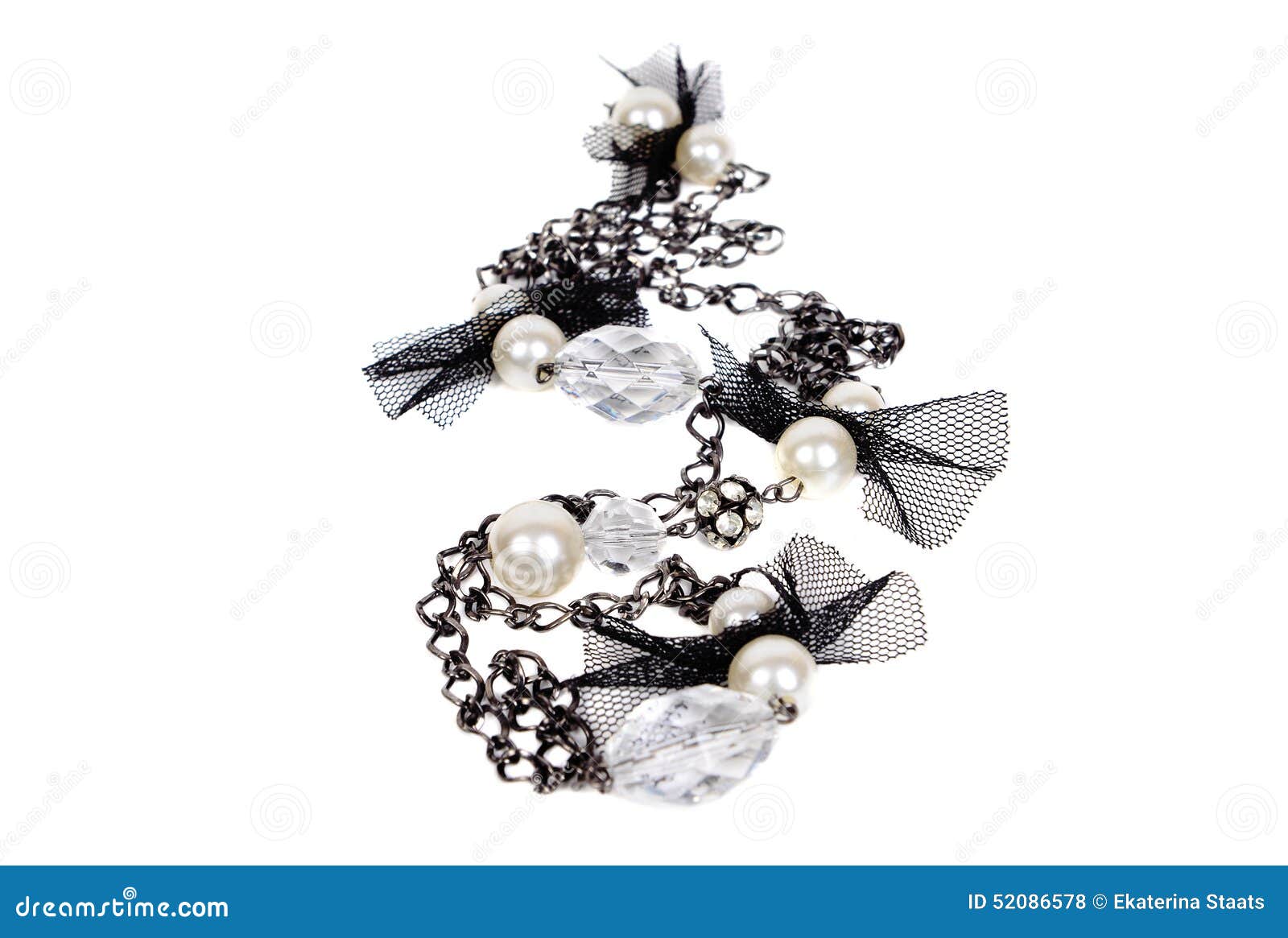 Modern Black and White Necklace Stock Photo Image of glamour, jewel