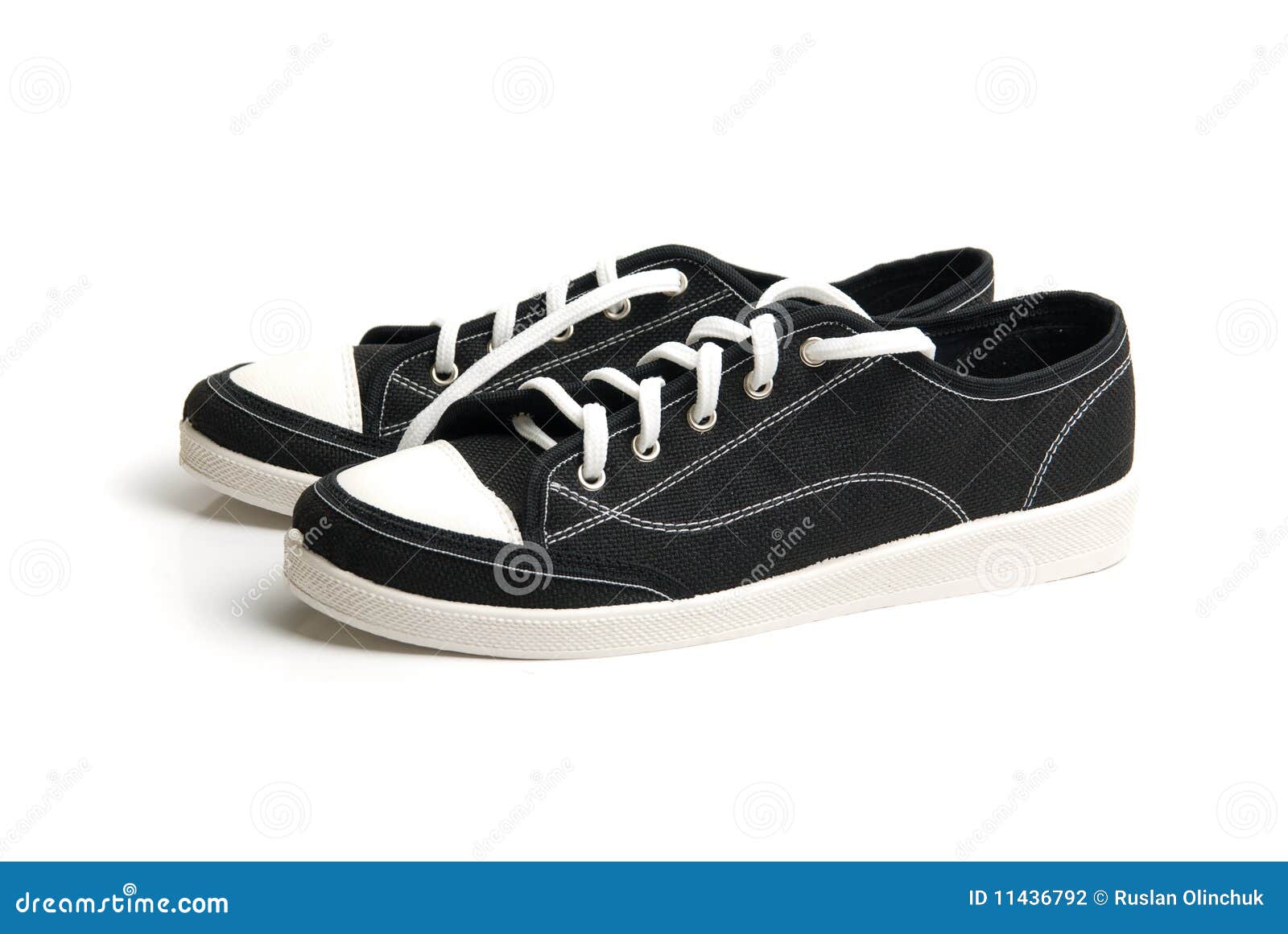 Modern Black and White Sneaker Stock Photo - Image of modern, footwear ...