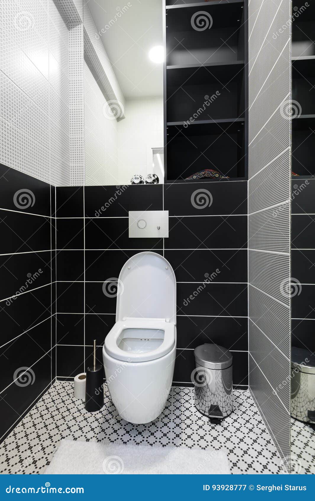 Onwijs Modern Black And White Toilet Stock Image - Image of home CM-25