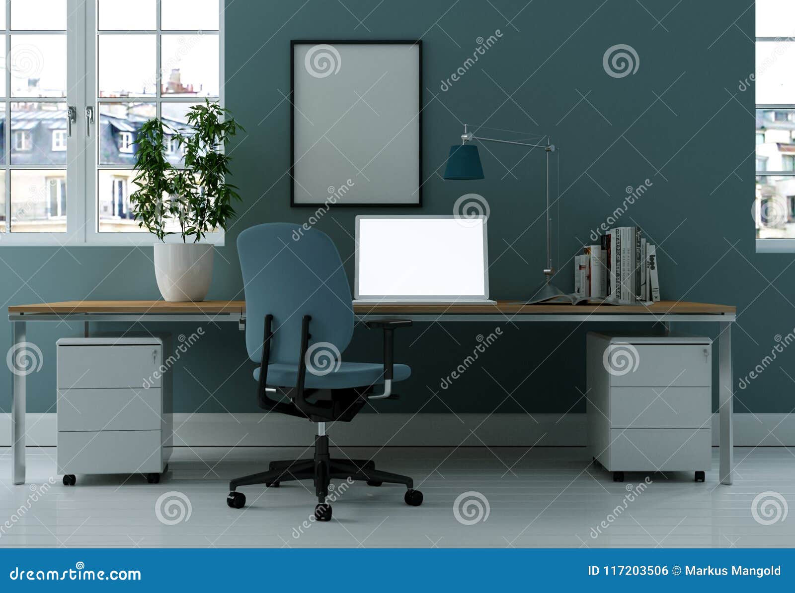 Blue Office Interior Design Ideas