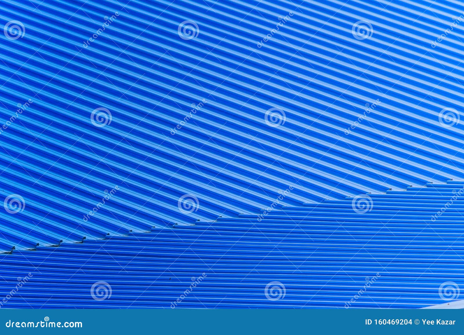 Modern Blue Metal Sheet Roof Stock Photo - Image of development ...