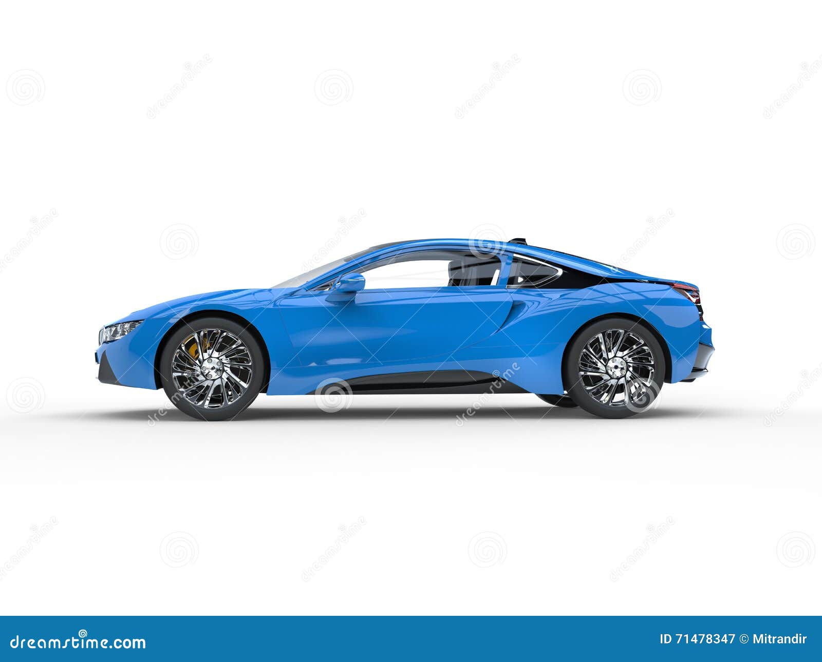 Modern Blue Sports Car Side View Stock Illustration Illustration of lifestyle, drive 71478347