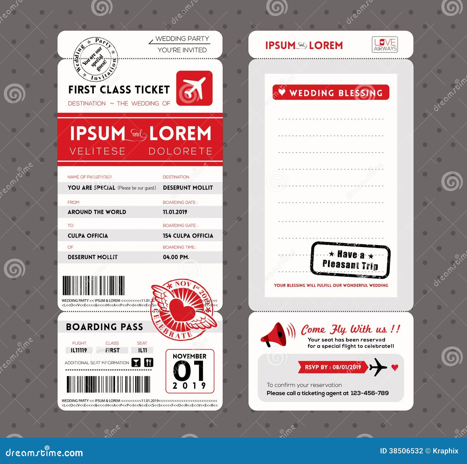 Train Ticket Invitation Template Free from thumbs.dreamstime.com