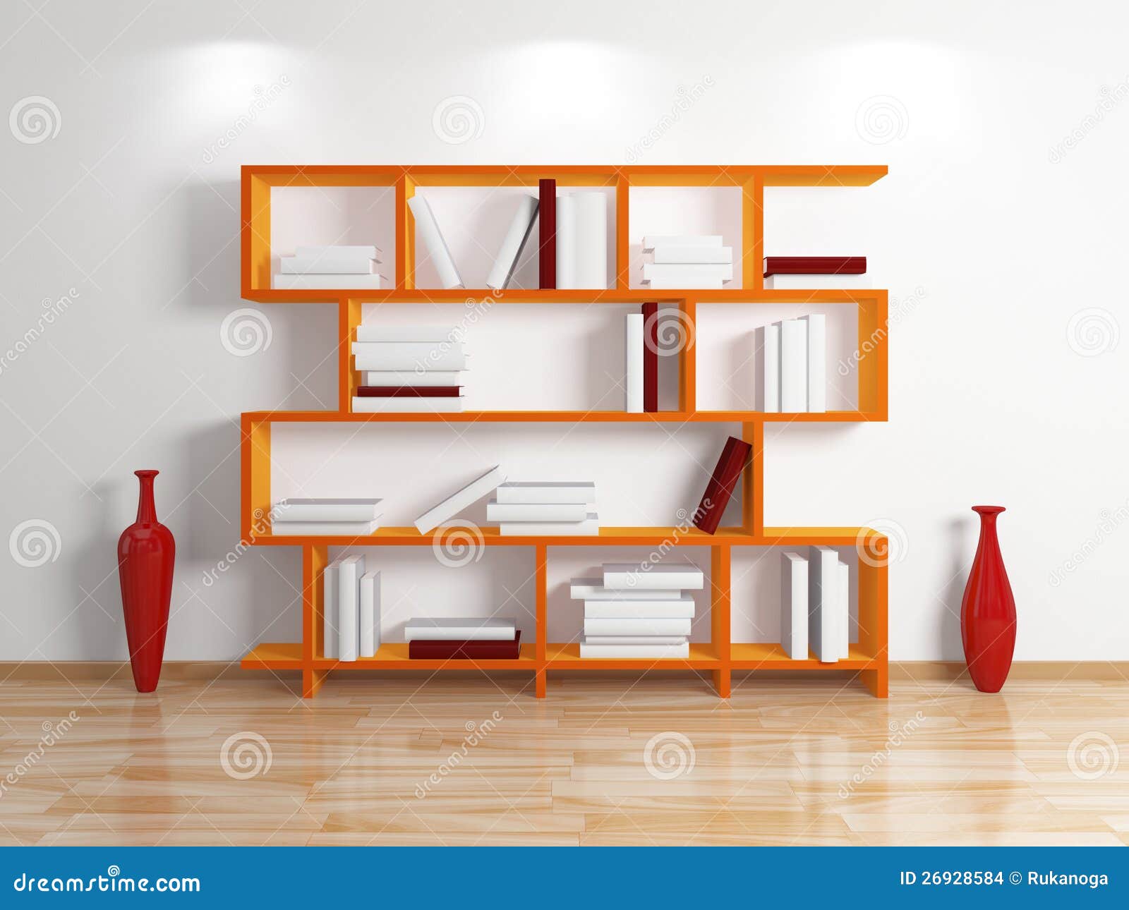 Modern Bookshelf. Stock Images - Image: 26928584