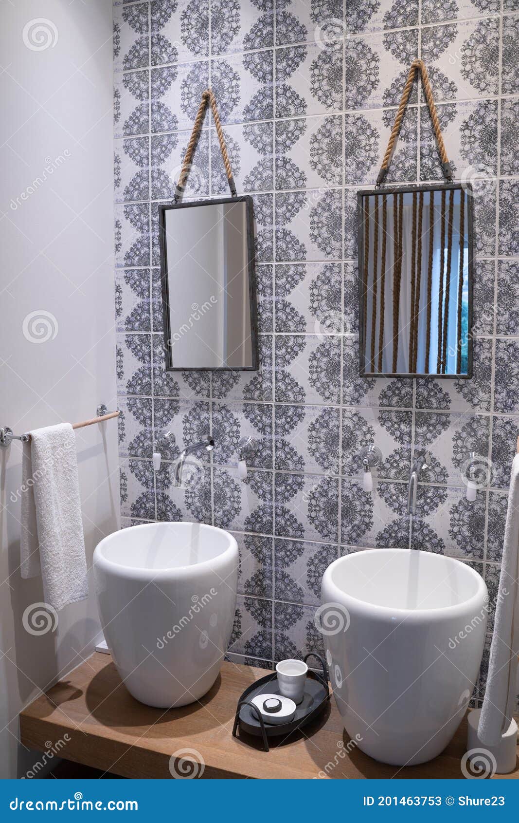 Modern Boutique Hotel Bathroom Interior. Stock Image Image of living