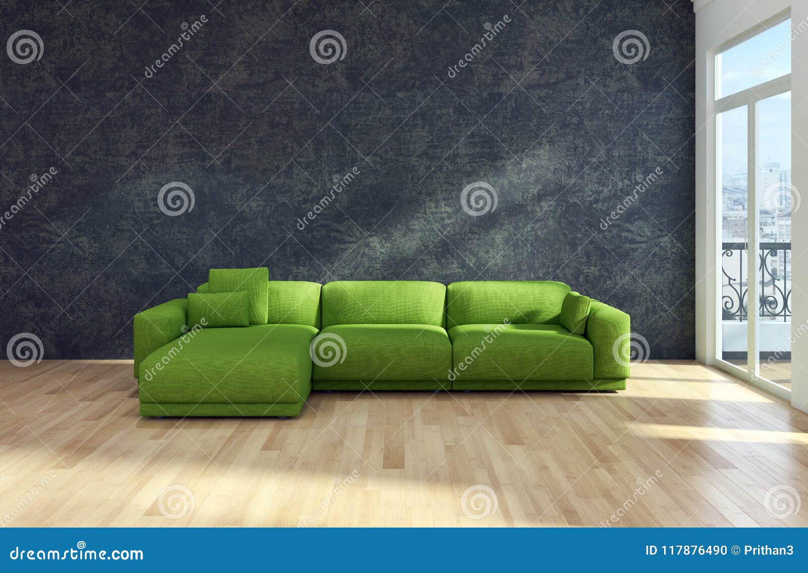 Modern Bright Interiors Room 3d Rendering Illustration Stock