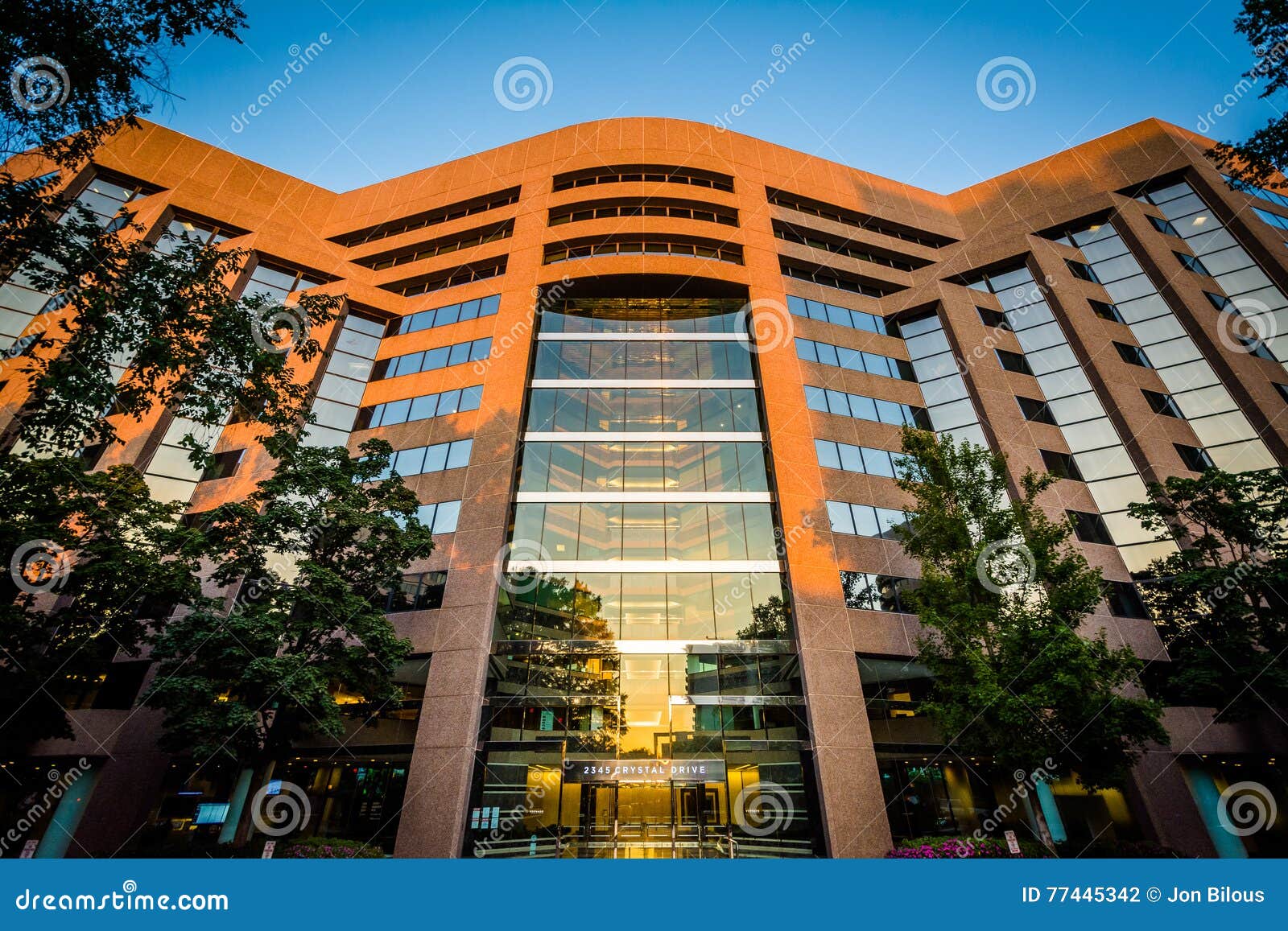 Modern Building in Crystal City, Arlington, Virginia. Stock Photo