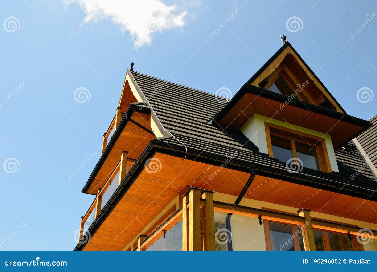 modern building facade in zakopane style