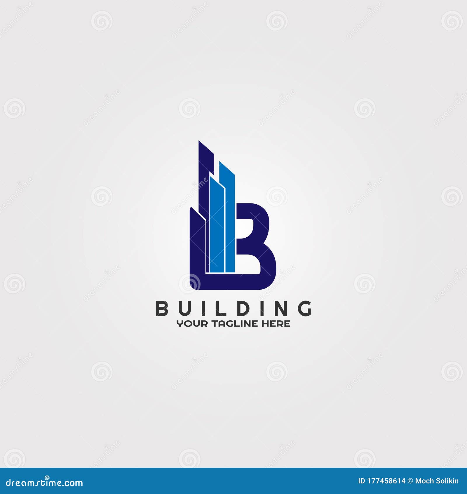 Modern Building Logo Template with Initial B Letter , Vector Logo for ...