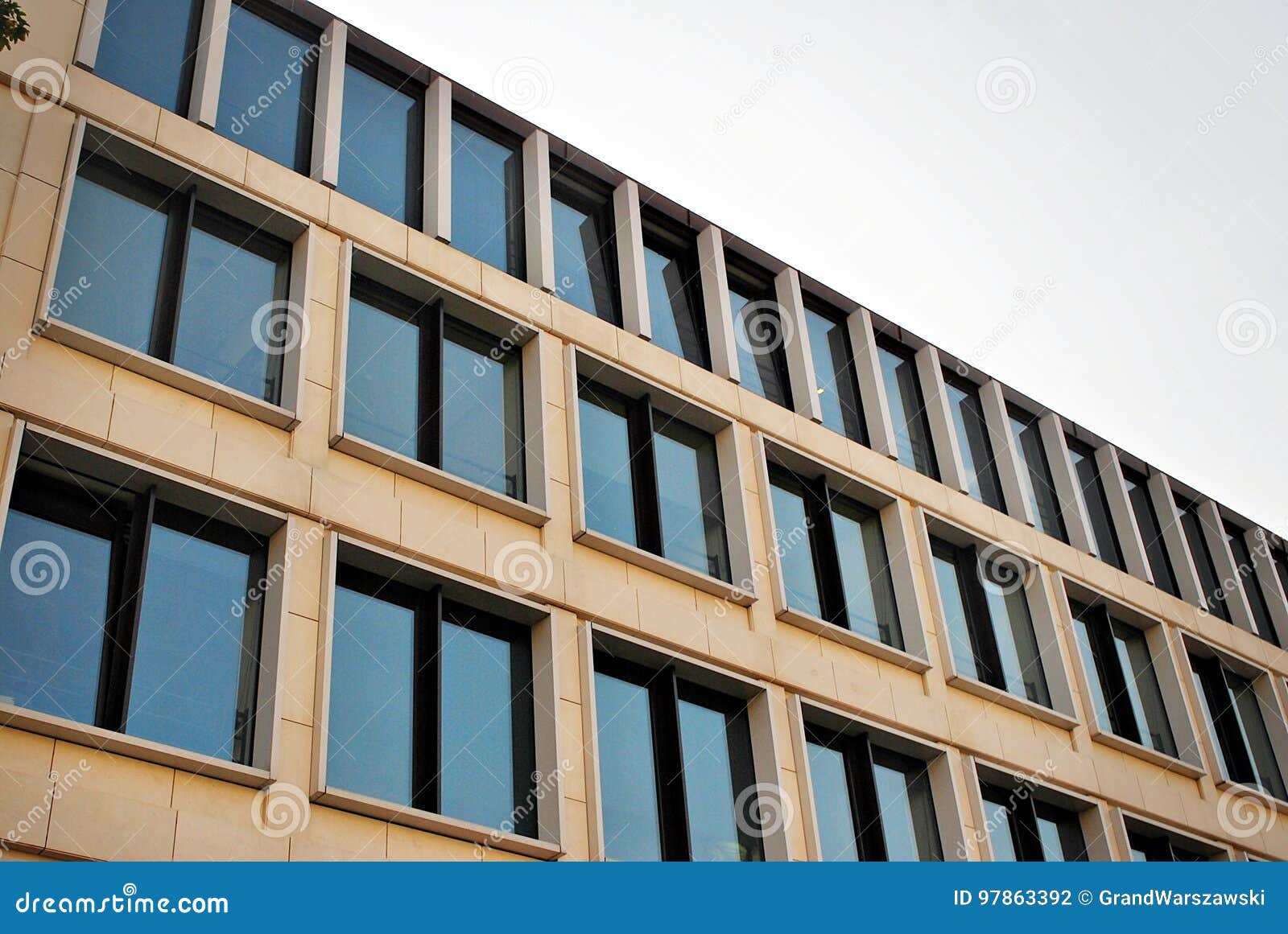 Modern Building.Modern Office Building with Facade of Glass Stock Photo ...