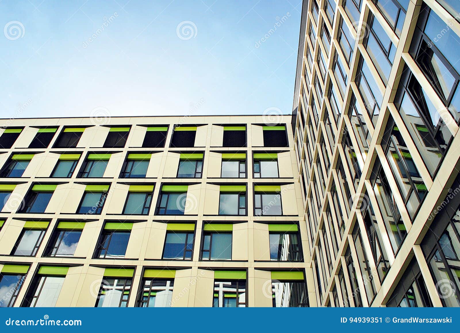 Modern Building.Modern Office Building with Facade of Glass Stock Image ...