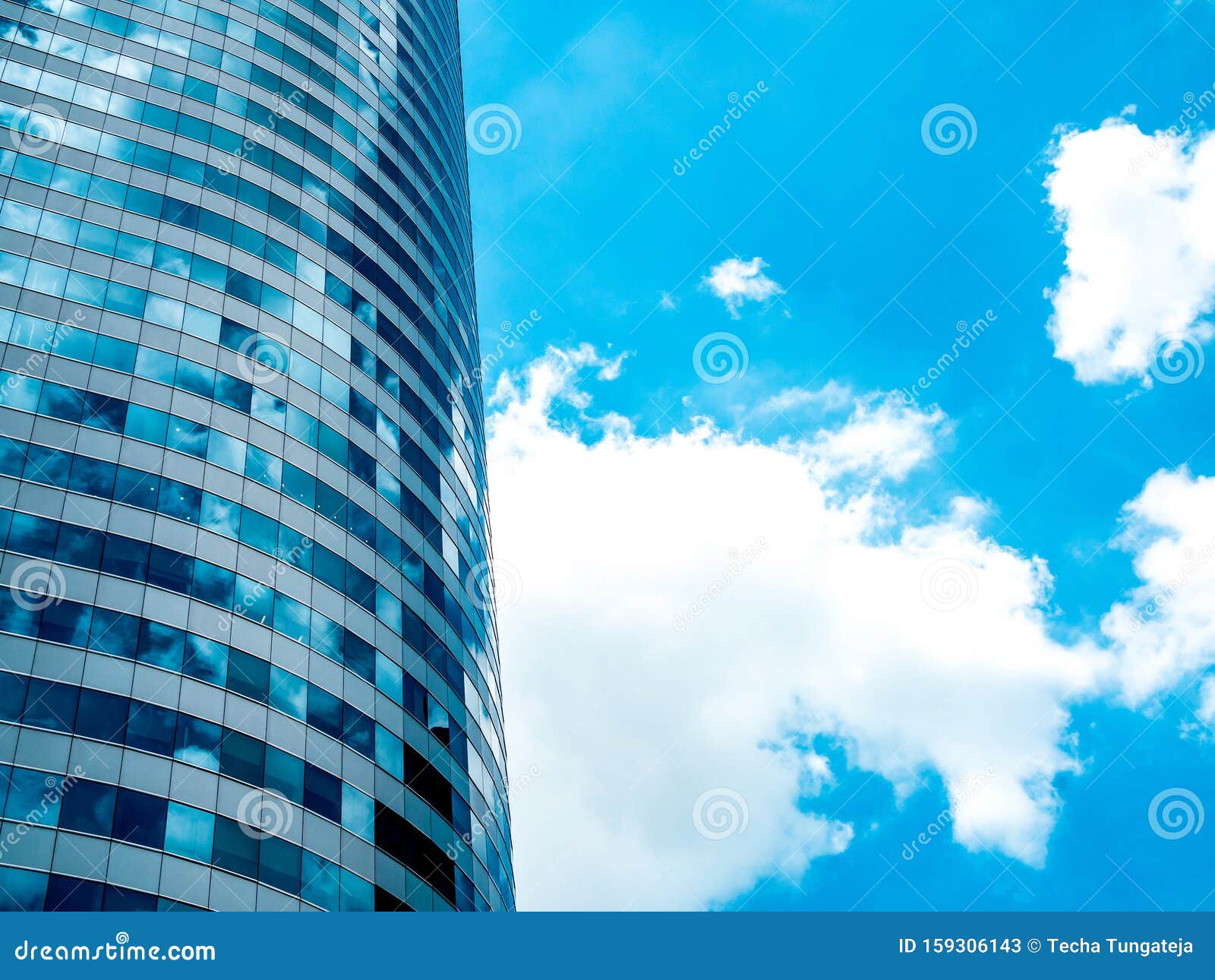 Reflection Of The Blue Sky In The Glass Of The Imposing One World Trade