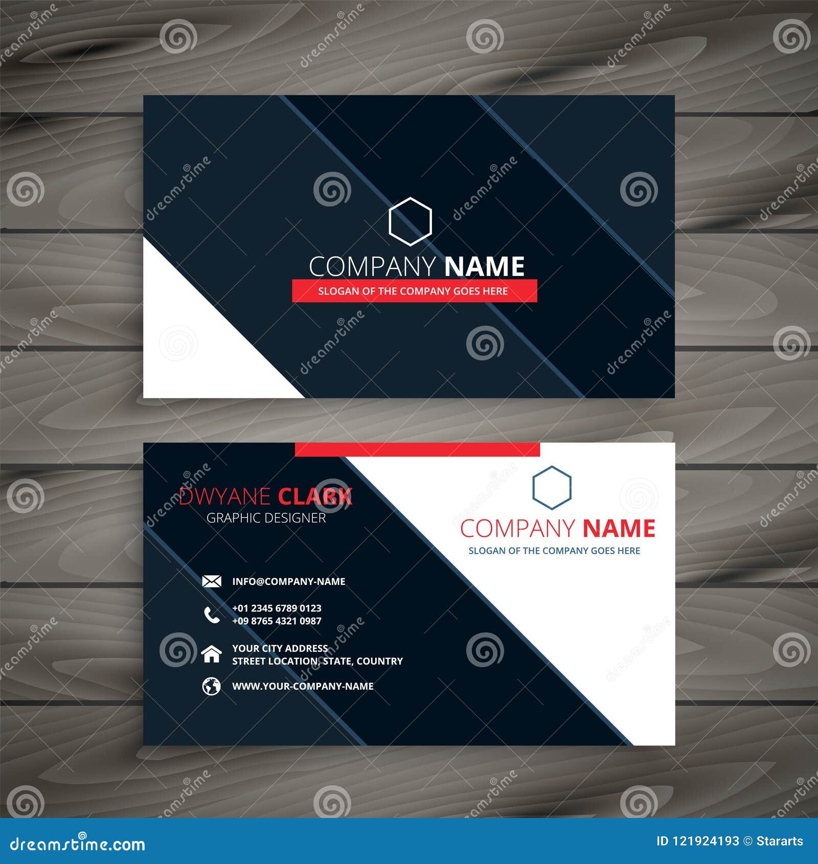 Modern Business Card Design Template Stock Vector - Illustration For Modern Business Card Design Templates