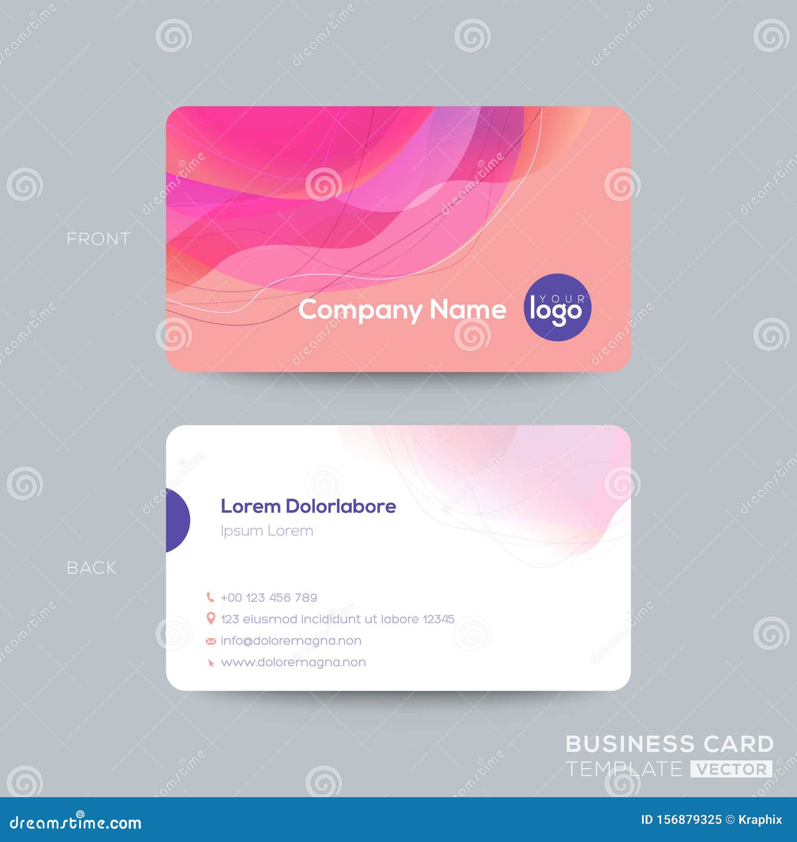 Modern Business Card, Membership Card, Club Card Design Template Intended For Template For Membership Cards