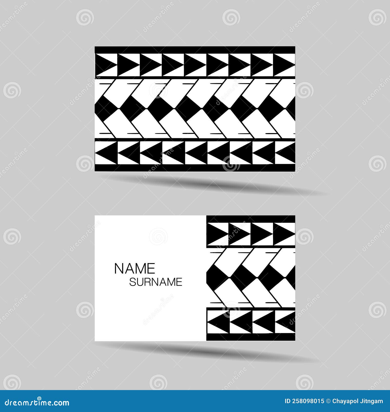 Modern Business Card Template Design. Stock Vector Illustration of