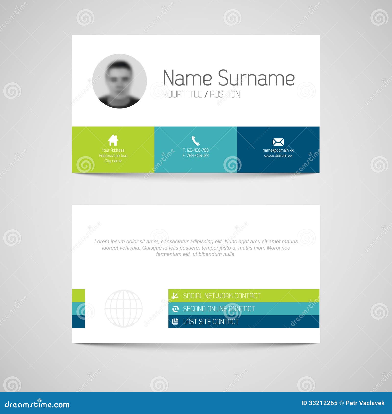 Modern Business Card Template With Flat User Interface Stock Vector Illustration Of Flatdesign Information Modern Business Card Template With Flat User Interface Stock Vector Illustration Of Flatdesign Information