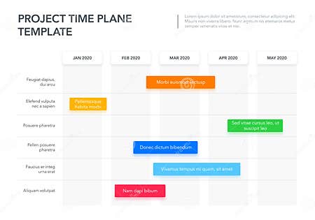 Modern Business Project Time Plan Template with Project Tasks in Time ...