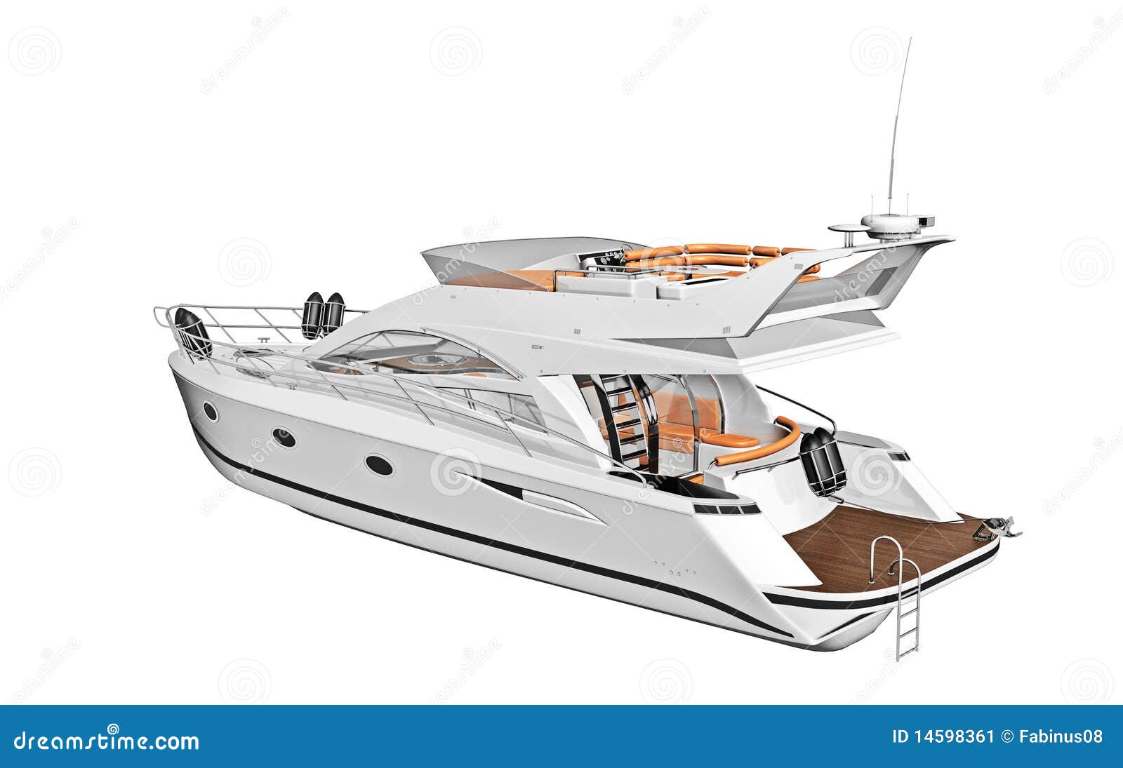Stock Image: Modern cabin cruiser boat. Image: 14598361