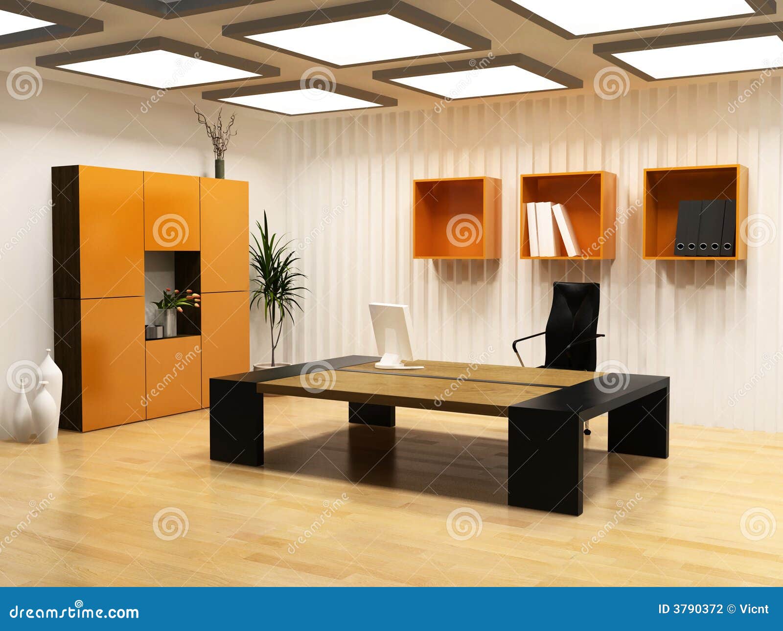 Modern interior stock illustration. Illustration of empty 3790372