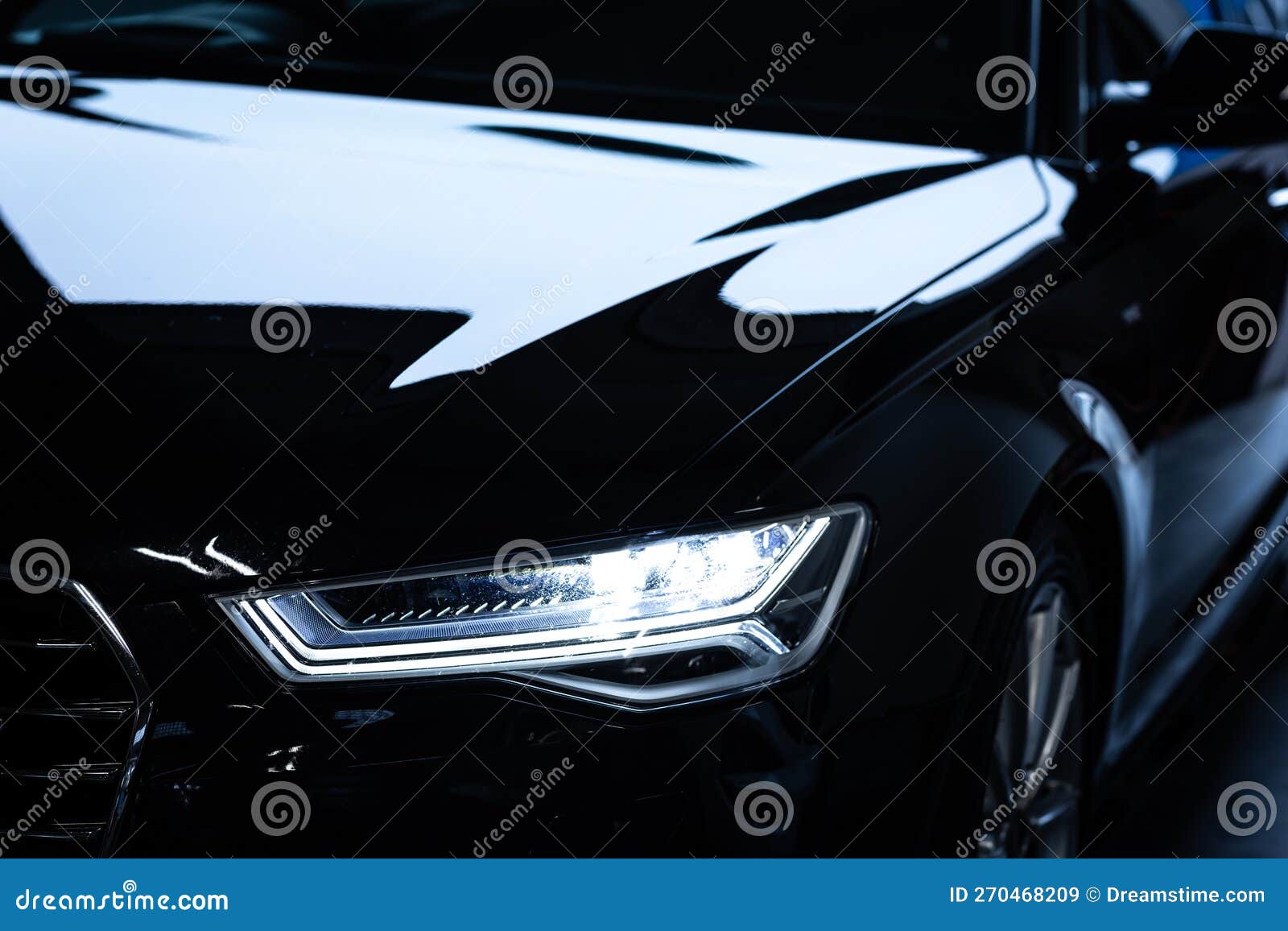 modern car decontaminated, waxed, polished, finished to perfection