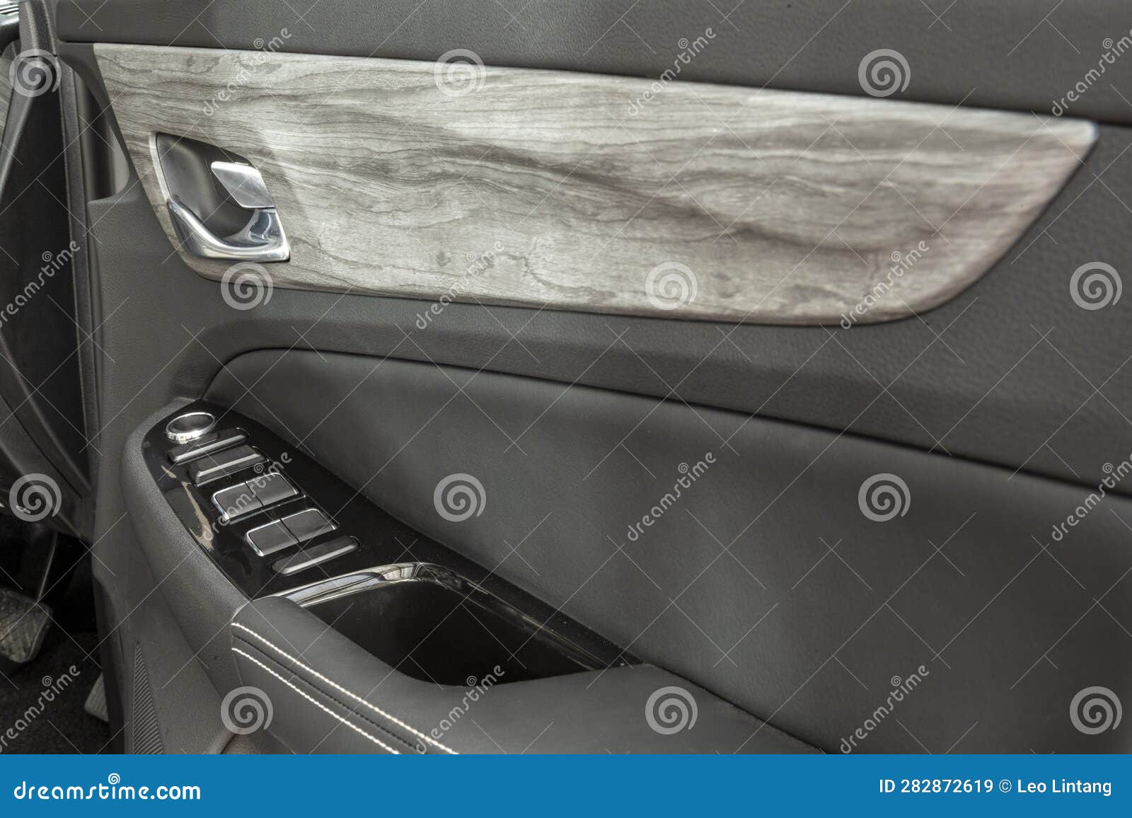 Modern car door interior stock image. Image of design 282872619