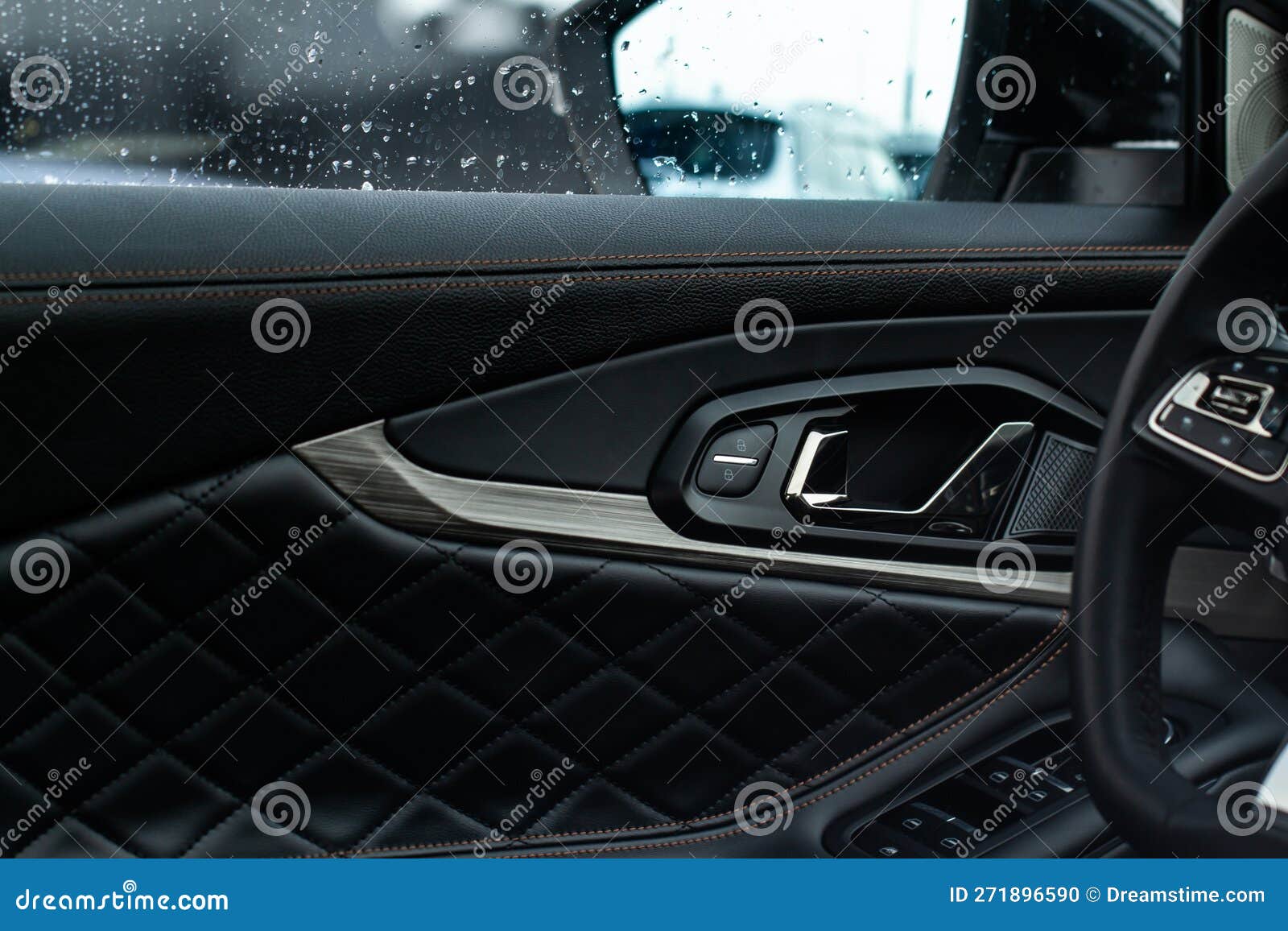 Modern Car Interior Door Panel. Stock Photo Image of close, drive