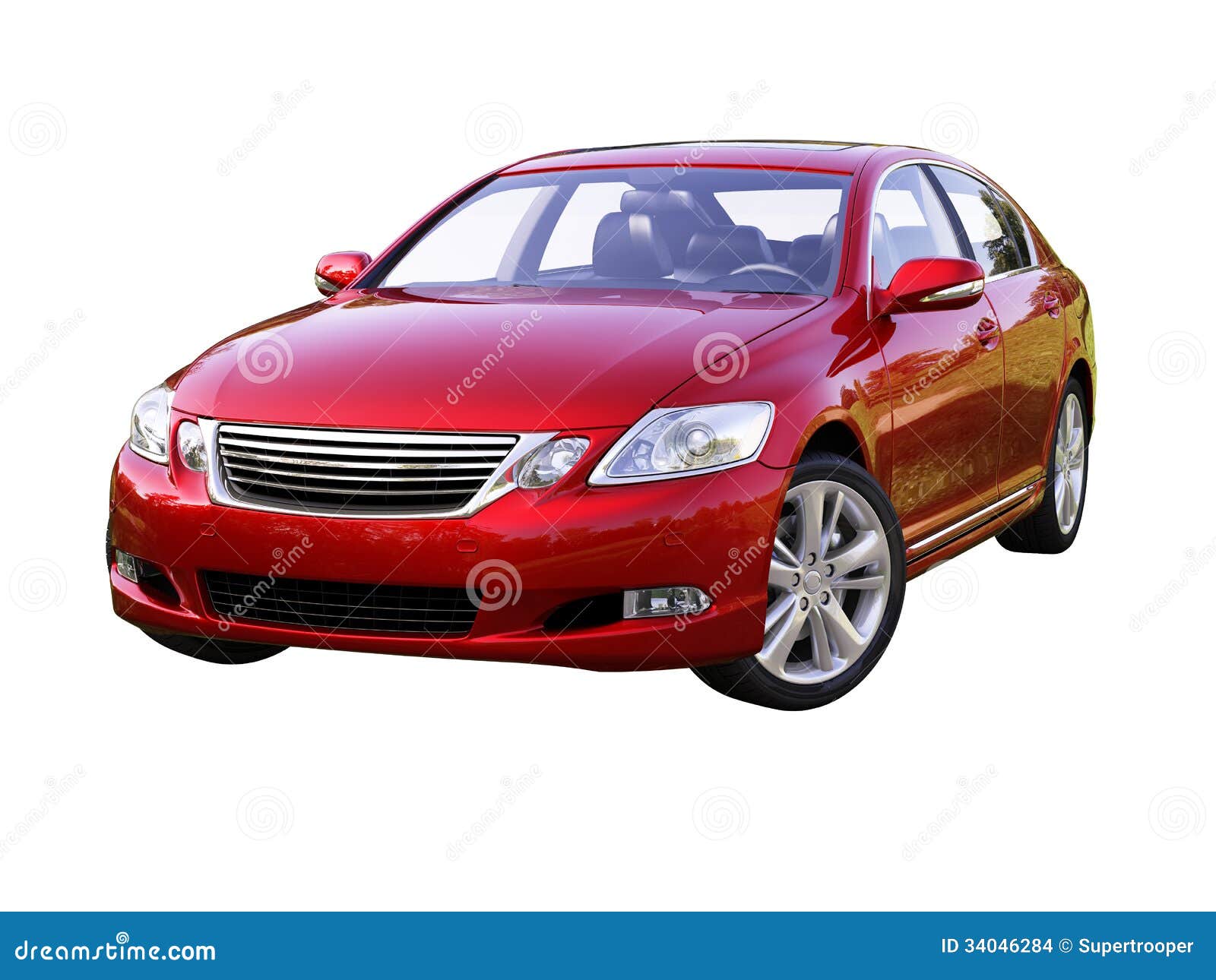 Modern Car Is Isolated On A White Stock Photo - Image ...