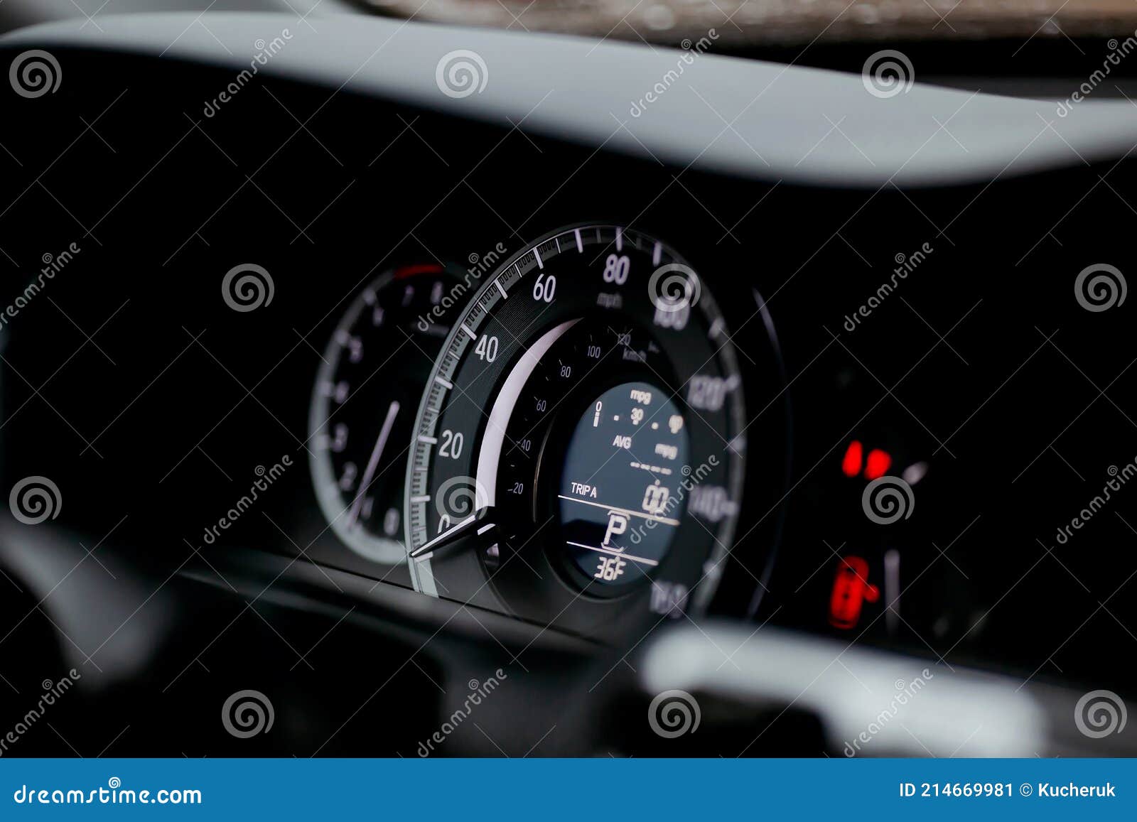Modern Car Miles Speedometer Close Up Stock Image Image of gauge