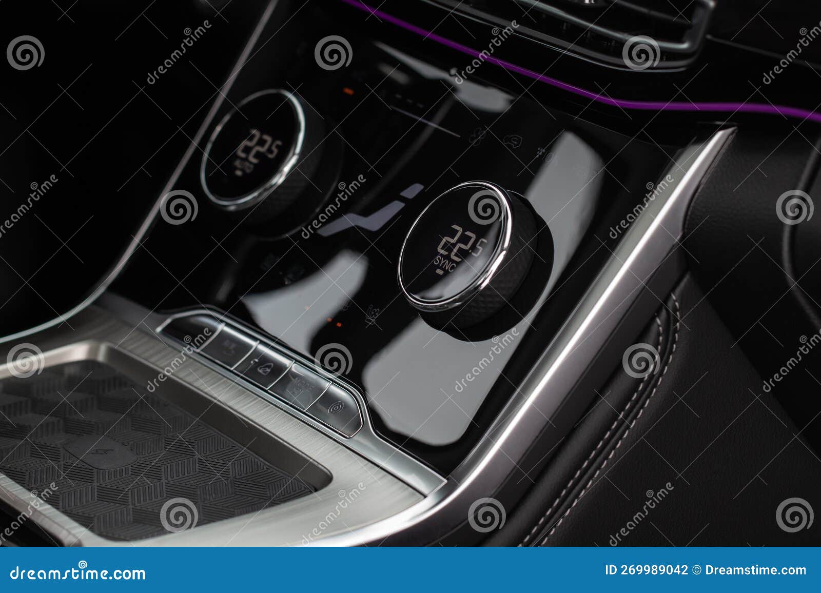 Modern Car Passengers Temperature Control. Stock Photo Image of warm