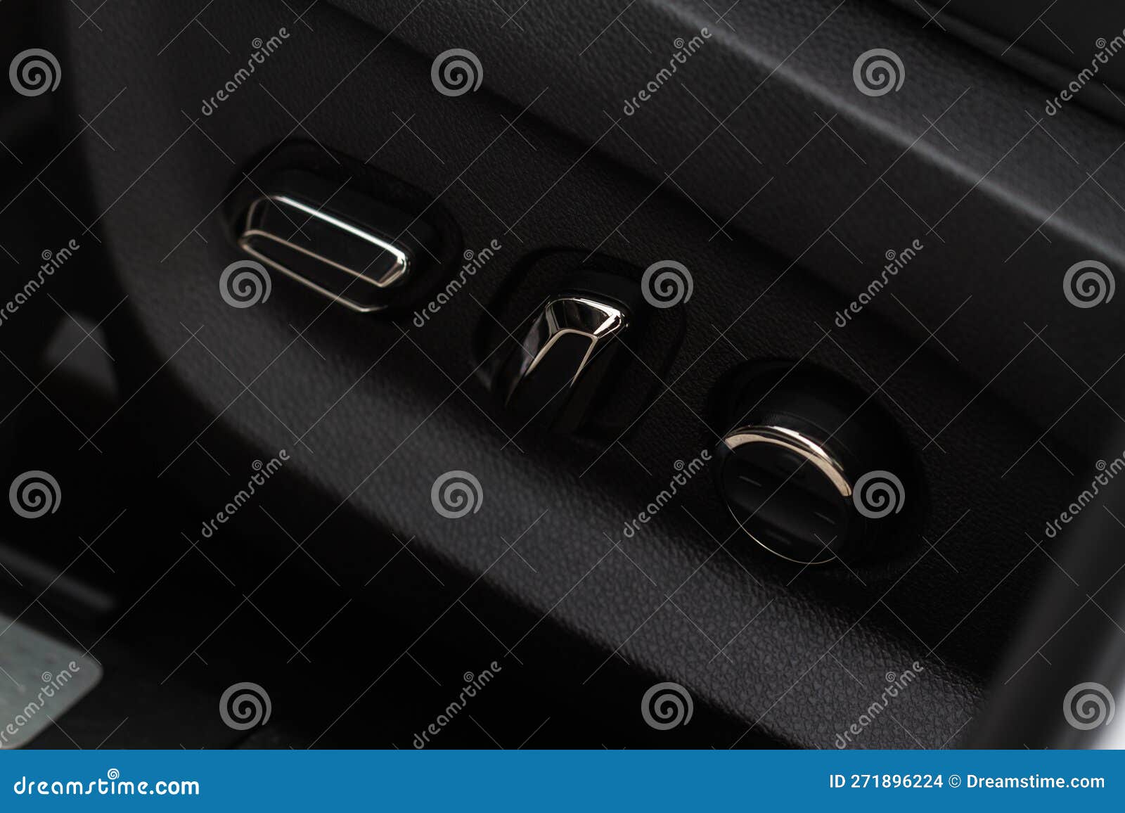 Modern car seat switch. stock photo. Image of elegance 271896224
