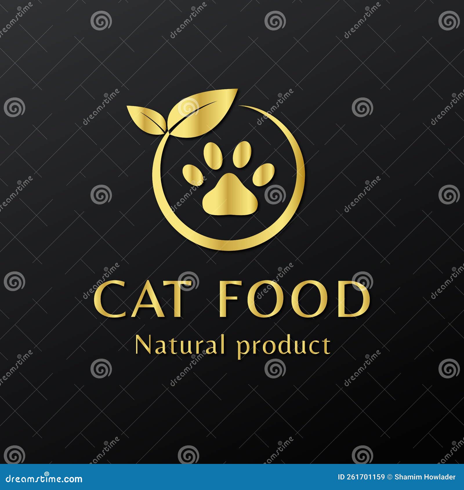 Modern Cat food Shop Logo stock vector. Illustration of poster 261701159