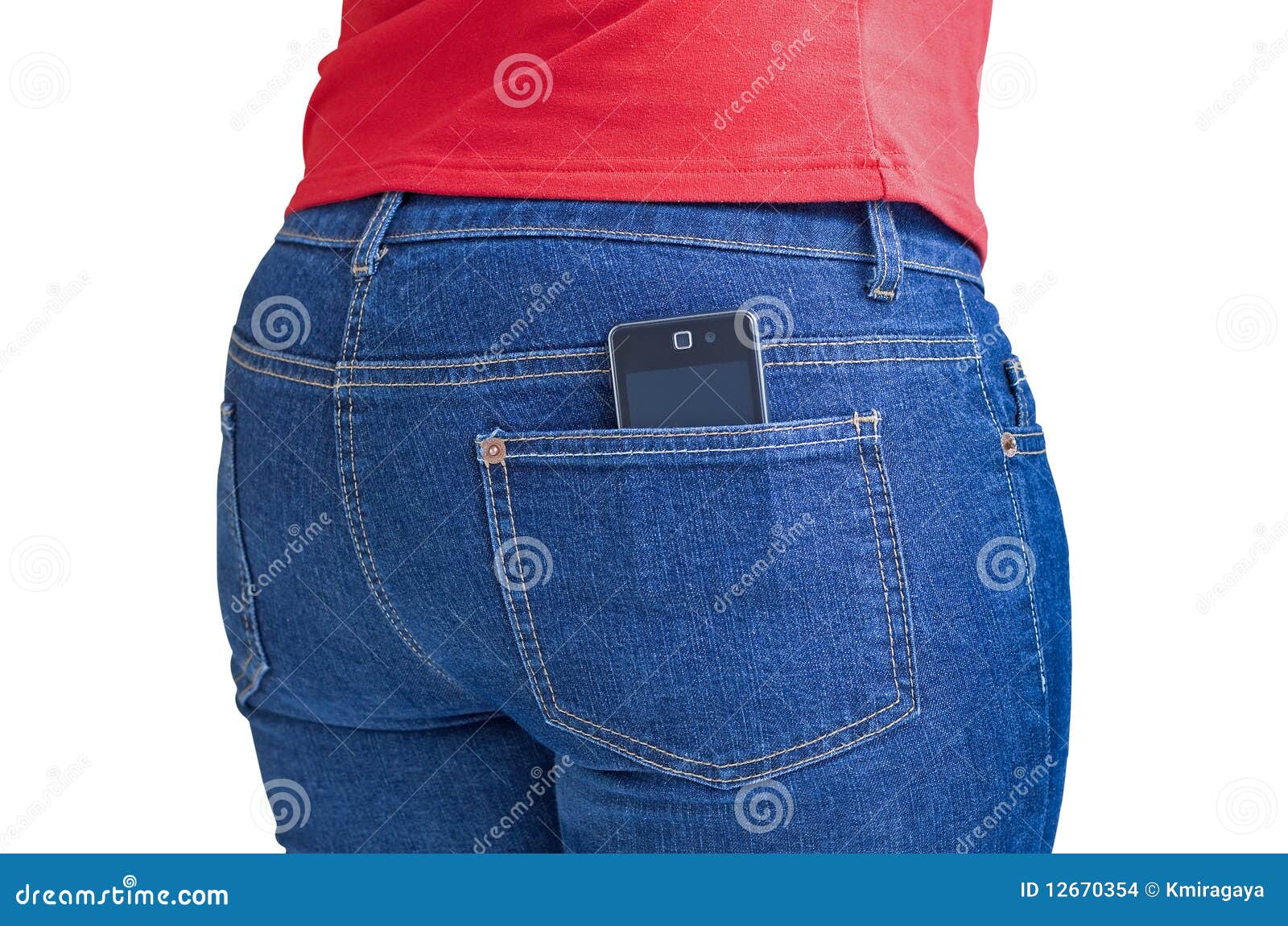 Sticking a cell phone in the butt