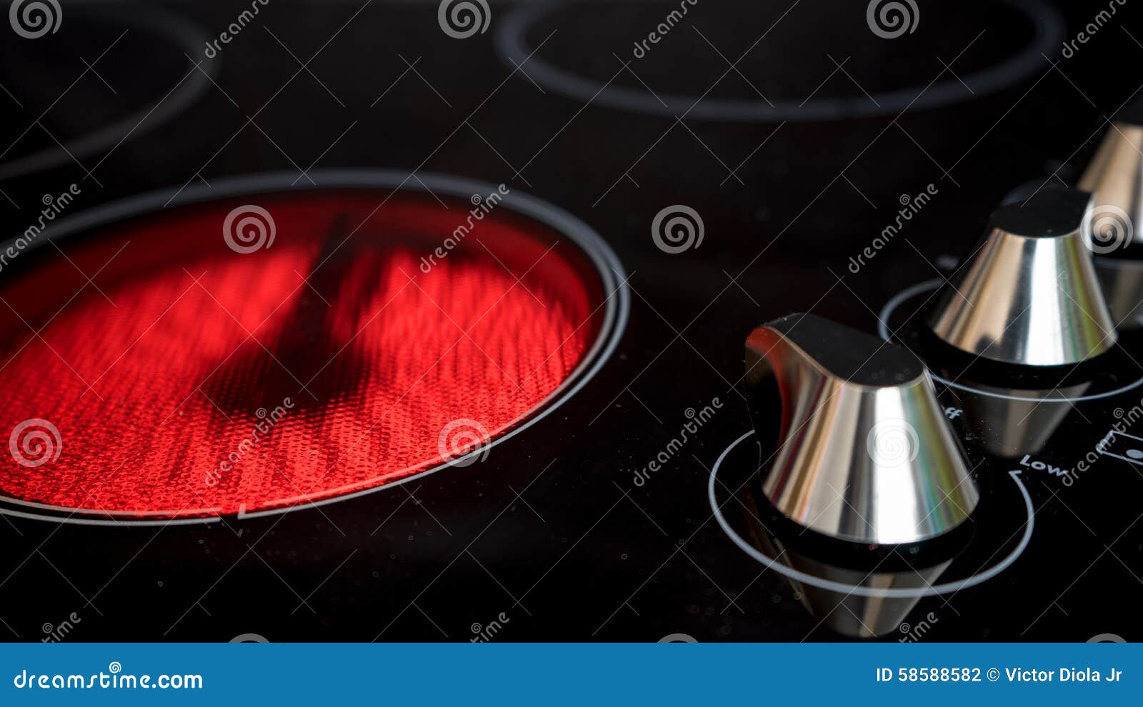 Modern ceramic cooktop stock photo. Image of burner, electrical 58588582