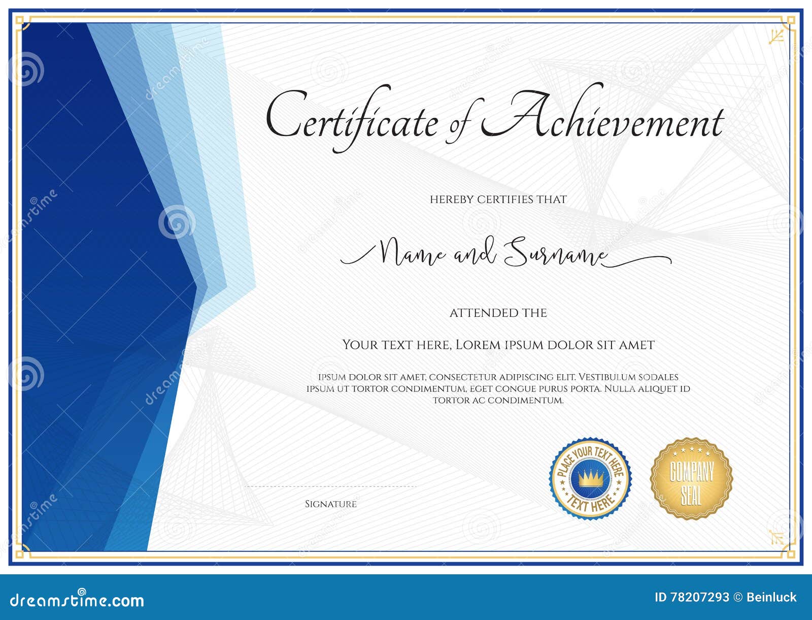 Certificate Participation Stock Illustrations – 20 Certificate In Participation Certificate Templates Free Download