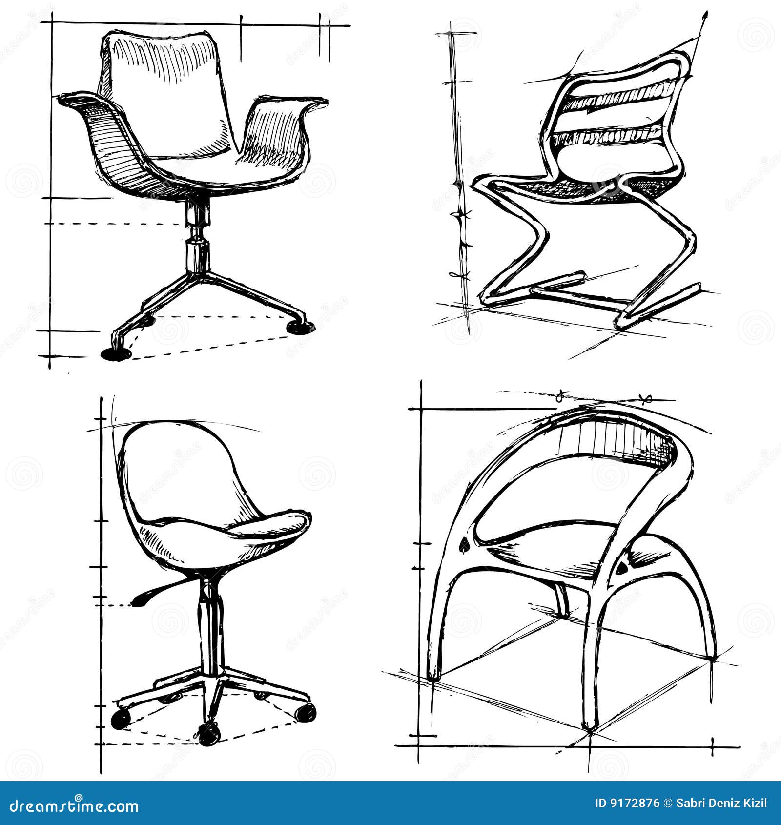 Modern Interior Hand Drawing Chair Stock Illustration  Download Image Now   Furniture Drawing  Activity Sketch  iStock