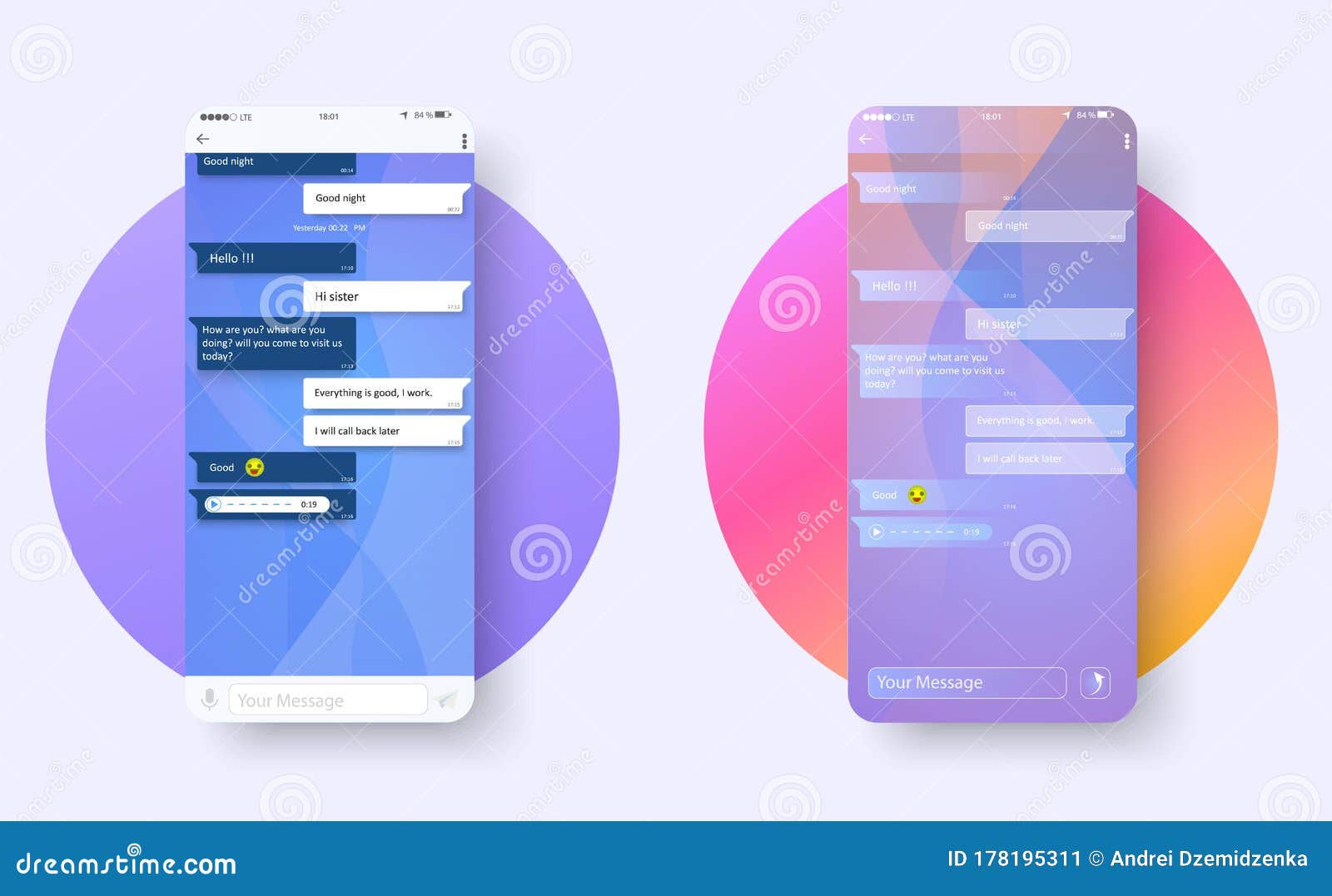 Download Modern Chat. Flat Ui. Messenger Chat App Template ...