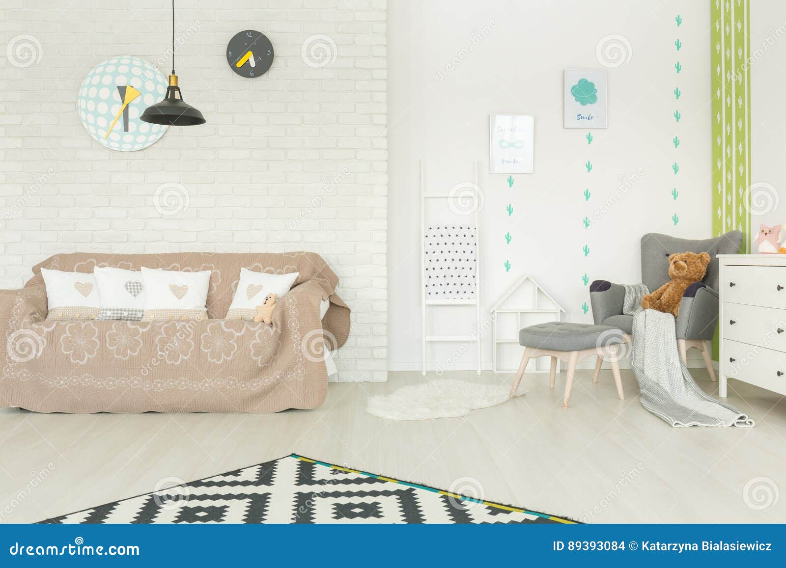 Modern Child Room With Couch Stock Photo Image Of Inspiring