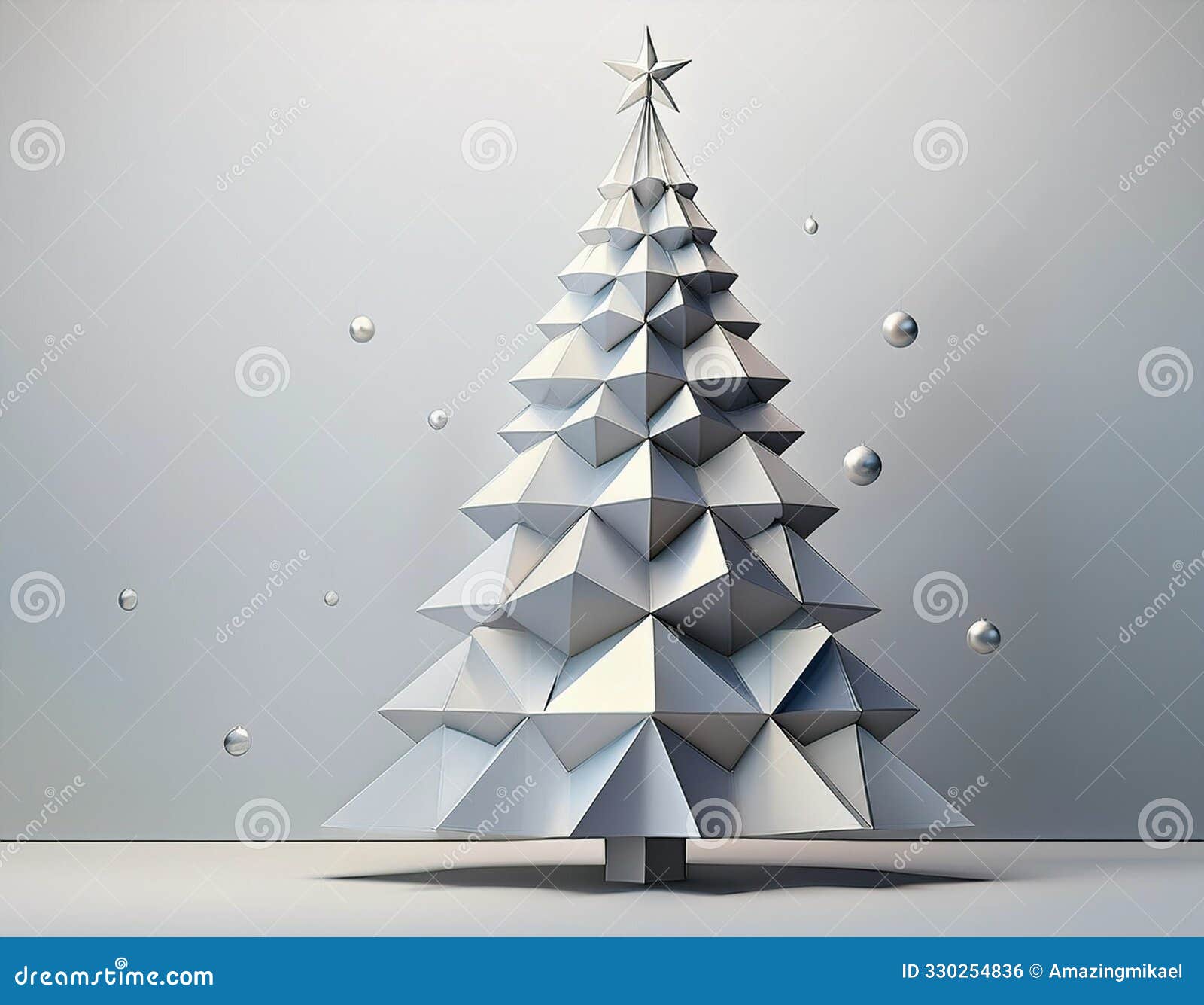 modern christmas tree with minimalist white and silver decorations sleek and stylish 