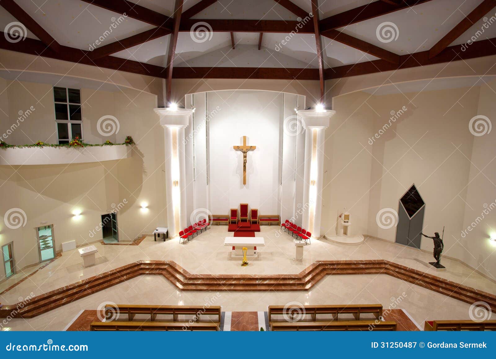 Modern Church Interior Stock Image Image Of Christianity