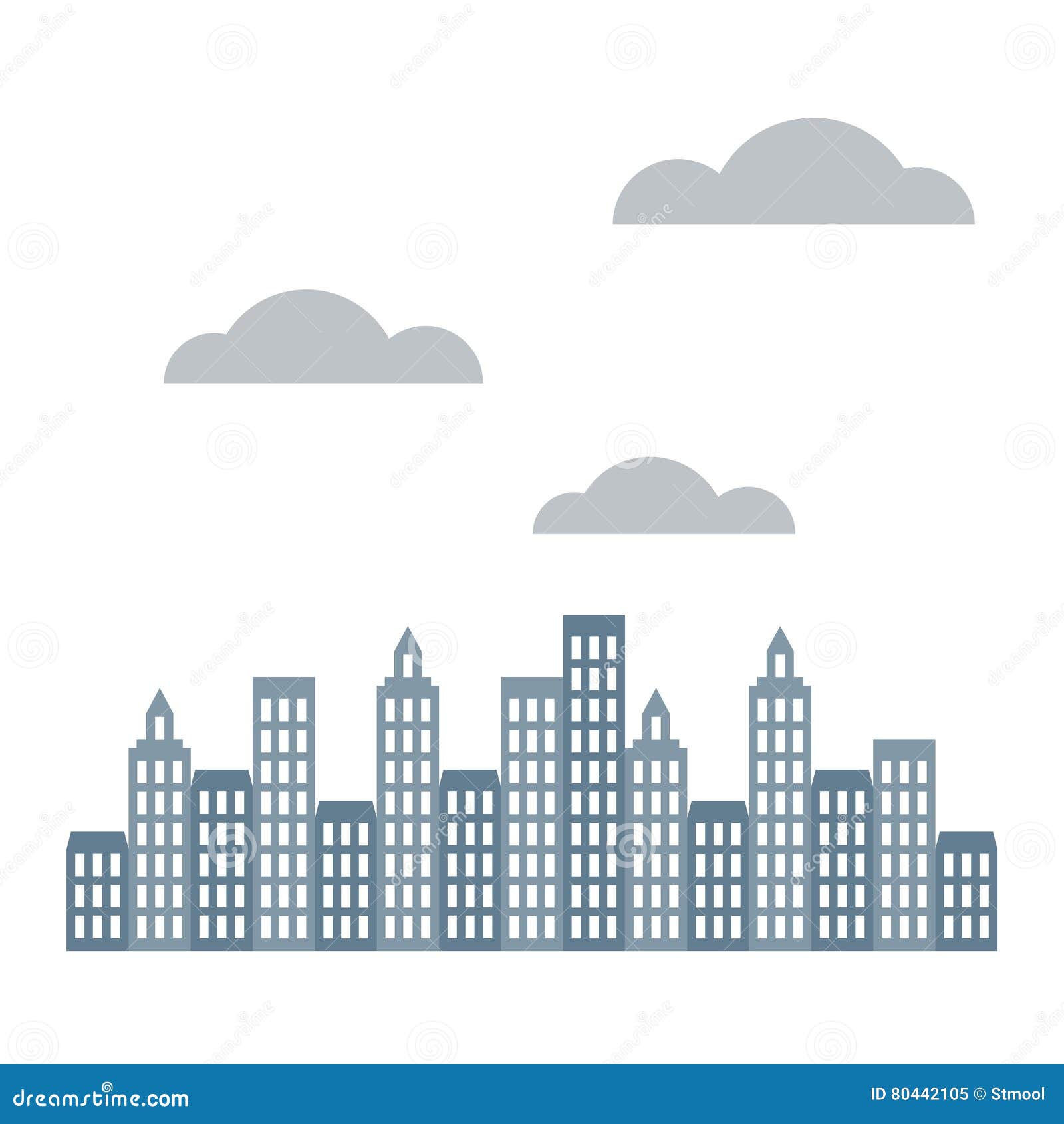 Modern city skyscrapers stock vector. Illustration of center - 80442105