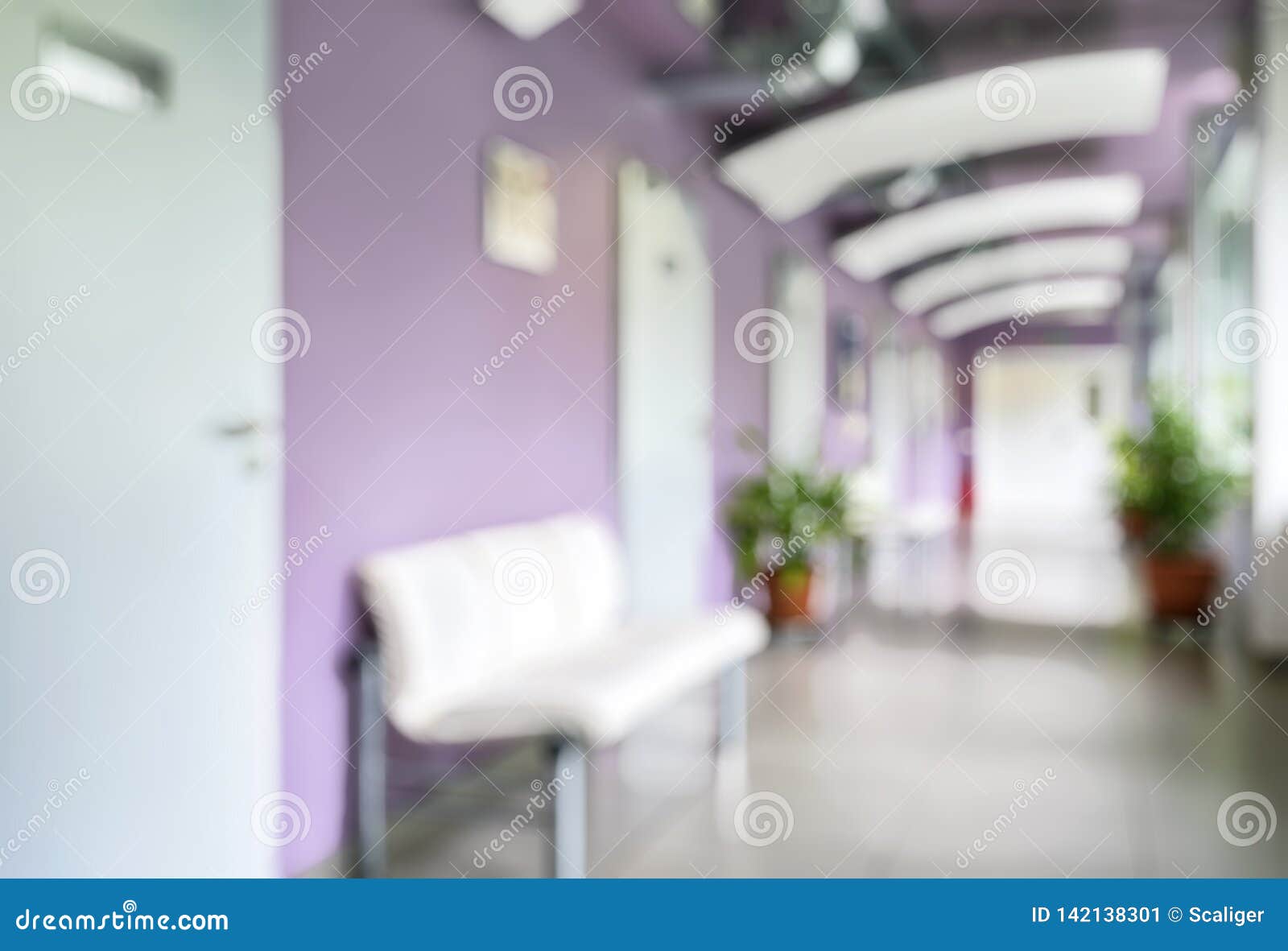 Modern Clinic Interior As Creative Abstract Blur Background