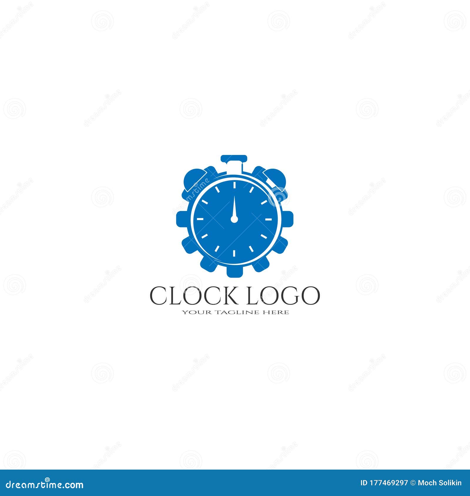 Modern Clock Logo Template, Vector Logo for Business Corporate, Working Time Icon or Symbol