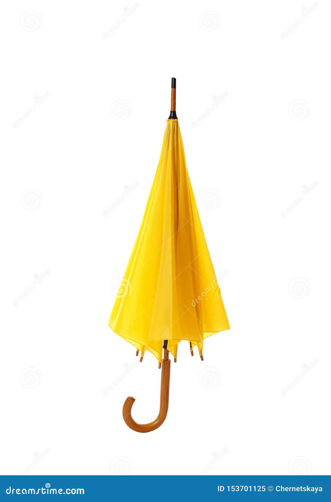 Modern Closed Yellow Umbrella on White Stock Image Image of